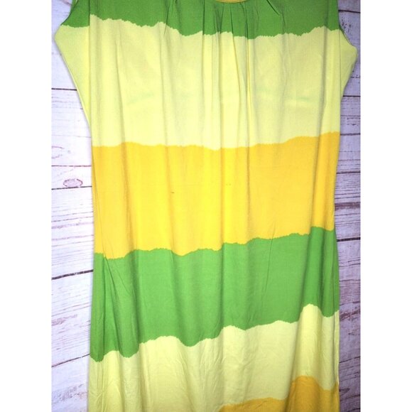 Rare Club Style Yellow Polyester Spandex Fitted Nightgown/Leisure Dress Size 8 - Picture 9 of 15